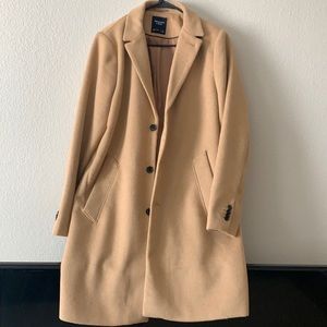 Abercrombie Tan/Camel Men's Trench Coat, Sz L